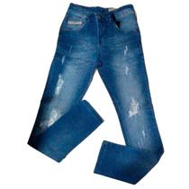 Calça Jeans Masculina Skinny Rasgada Cofin Rock