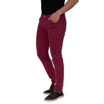 Calça Jeans Masculina Skinny Red Wine Vinho Tendência Social e Casual Premium - 5 estilos