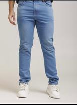 Calça Jeans Masculina Slim Azul com Elastano Tamanho 36 Confortável e Atual