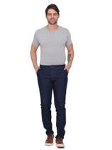 Calça Jeans Masculina Slim bolso faca e Embutido