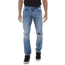 Calça Jeans Masculina Slim Rasgada