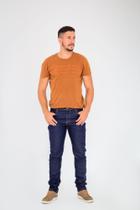 Calça jeans masculina tradicional com emenda no br 2% elastano