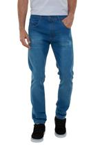 Calça Jeans Masculina Tradicional Lavagem Azul Claro Premium Versatti Uruguai