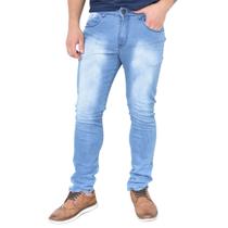 Calça Jeans Masculina Tradicional Lavagem Clara Manchada Calça Jeans Masculina Tradicional Lavagem Clara Manchada