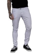 Calça Jeans Masculina White Premium Mega Skinny Confortável Premium Branco