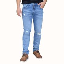 Calça Jeans Masculino Slim Fit Destroyd Elastano Calça Jeans Masculino Slim Fit Destroyd Elastano