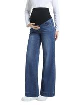 Calça Jeans Maternidade CFRTMTBB Pantalona com Suporte para Barriga Calça Jeans Maternidade CFRTMTBB Pantalona com Suporte para Barriga