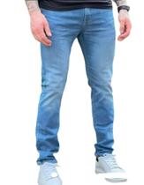 calça jeans média masculina tradicional skiny slim lançamento 2023 - Emporium black