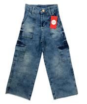 calça jeans meninas infantil skinny com elastano tam de 4 a 8 anos