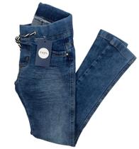 calça jeans meninas juvenil com cordão com laycra tam 10 12 14 e 16 anos