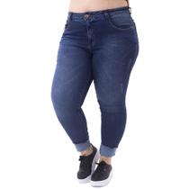 Calça Jeans Midi Básica Plus Size Feminina Biotipo