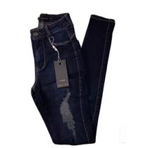Calça Jeans Miller Deluxe Destroyed Cintura Alta Tendência - Miller Jeans Deluxe