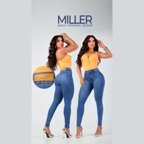 Calça Jeans Miller Skinny Azul Empina BumBum Barra Dobrada Calça Jeans Miller Skinny Azul Empina BumBum Barra Dobrada