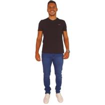 Calça Jeans Moda Masculina Slim Lisa Versátil com Bolso Barra Simples Confortável Reforçada Fashion