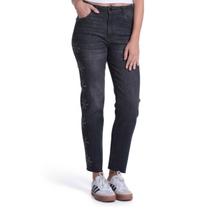 Calça Jeans Mom Com Pedrarias e Barra Fio Revanche - CA.FEM.00490