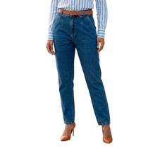 Calça Jeans Mom Com Pence Rocks Jeans CL6205 Cor:Azul EscuroTamanho:36