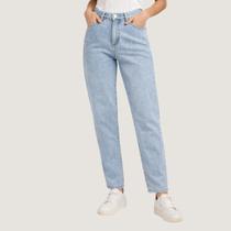 Calça Jeans Mom Feminina Cintura Alta Com Brilho Strass Calça Jeans Mom Feminina Cintura Alta Com Brilho Strass
