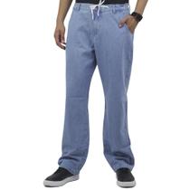 Calça Jeans Oversized com Ajuste na Cintura Masculina Cavimk