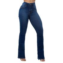 Calça Jeans Patogê Flare Escura Calça Jeans Patogê Flare Escura