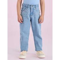 Calça Jeans Pedras Menina Petit Cherie Calça Jeans Pedras Menina Petit Cherie