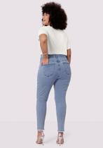 Calça Jeans Plus Size Cropped Chapa Barriga Lunender 20882
