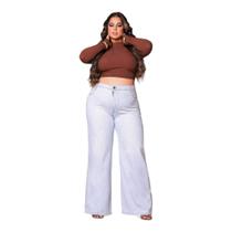 Calça Jeans Plus Size Feminina Cintura Alta Levanta Bumbum