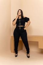 Calça Jeans Plus Size Feminina com Elástico na Cintura Alta Premium Confortável Calça Jeans Plus Size Feminina com Elástico na Cintura Alta Premium Confortável