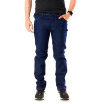 Calça Jeans Plus Size Masculina Tradicional com Elastano Marinho Calça Jeans Plus Size Masculina Tradicional com Elastano Marinho