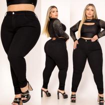 Calça Jeans Plus size Preta tamanho 48 ao 66 Lycra cos alto Calça Jeans Plus size Preta tamanho 48 ao 66 Lycra cos alto