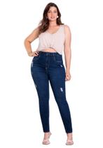 Calça jeans plus size skinny chapa barriga lunender 20677