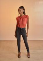 Calça Jeans Preta Cintura Média Fit For Me Lunender J6778