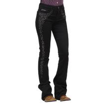 Calça Jeans Preta Feminina Boot Cut com Elastano Tassa 34075 Calça Jeans Preta Feminina Boot Cut com Elastano Tassa 34075