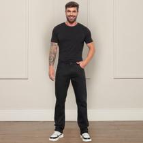 Calça Jeans Preta Masculina Tradicional Lycra