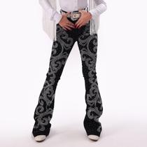 Calça Jeans Preta Rodeo Queen Inteira Brilhos Strass Moda Country Feminina Cintura Alta Flare Rodeios Festas Eventos Country Texas Ranch Jeans