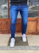 Calça Jeans Preto Masculino Skinny com Elastano