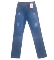 Calça Jeans Puído Claro Tuntun Tam.12 Calça Jeans Puído Claro Tuntun Tam.12