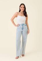 Calça Jeans Reta Azul Claro