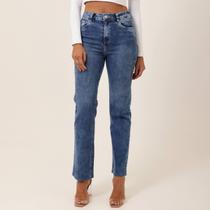 Calça Jeans Reta Barra A Fio Feminino Revanche Bahrein