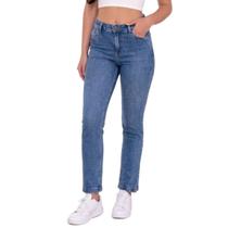 Calça Jeans Reta Com Abertura Feminina Revanche - CA.FEM.00433 Calça Jeans Reta Com Abertura Feminina Revanche - CA.FEM.00433