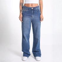 Calça Jeans Reta Com Barra a Fio Feminina Revanche Hoasic