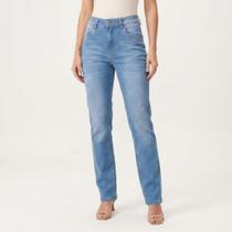 Calça Jeans Reta Feminina Azul Claro Calça Jeans Reta Feminina Azul Claro