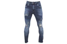 Calça Jeans Rock & Soda Rasgos Marinho - Masculino