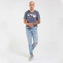 Calça Jeans RockeSoda Masculina Skinny Destroyed Moderna