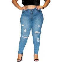 Calça Jeans Roupas Femininas Plus Size Com Lycra Do 42 Ao 50