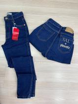 calça jeans sal e pimenta original com elastano empina bumbum