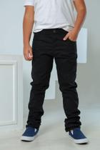 Calça Jeans Sarja Masculina Infantil e Juvenil Colorido Brim Tam 4 a 16