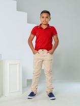 Calça Jeans Sarja Masculina Infantil e Juvenil Colorido Brim Tam 4 a 16 - Dino Kids