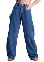 Calça Jeans Sawary Balloon - 282417 - Azul 42 Calça Jeans Sawary Balloon - 282417 - Azul 42