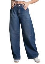 Calça Jeans Sawary Balloon Petit - 283203 - Azul médiobr 42 Calça Jeans Sawary Balloon Petit - 283203 - Azul médiobr 42