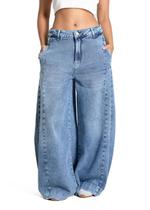 Calça Jeans Sawary Balloon Petit - 283204 - Azul médio 44 Calça Jeans Sawary Balloon Petit - 283204 - Azul médio 44